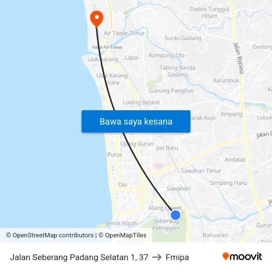 Jalan Seberang Padang Selatan 1, 37 to Fmipa map