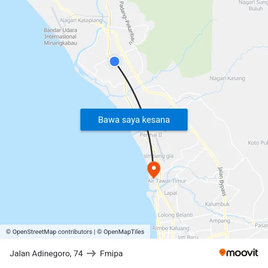 Jalan Adinegoro, 74 to Fmipa map