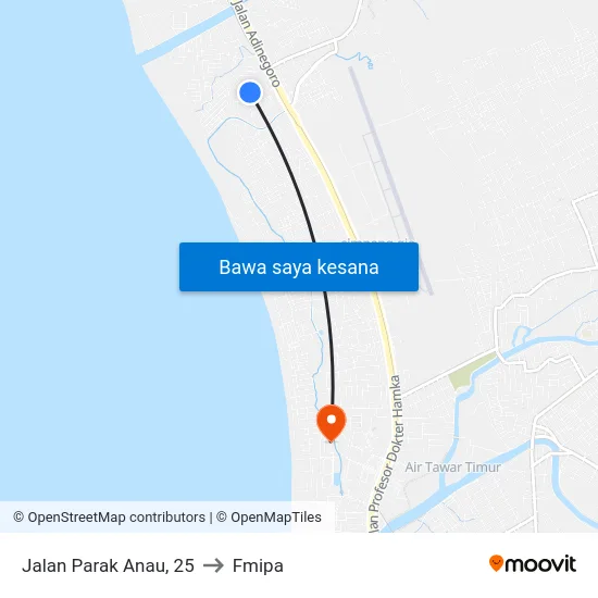 Jalan Parak Anau, 25 to Fmipa map