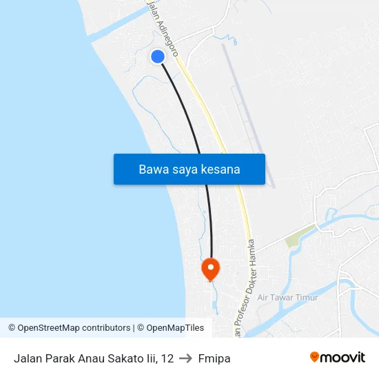 Jalan Parak Anau Sakato Iii, 12 to Fmipa map