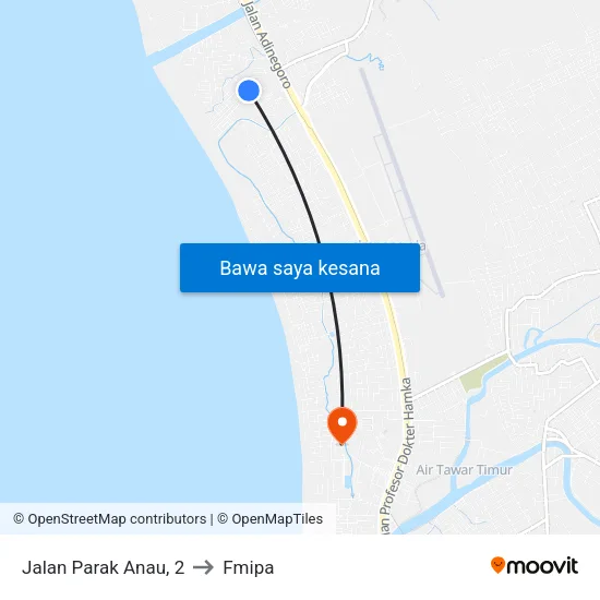 Jalan Parak Anau, 2 to Fmipa map