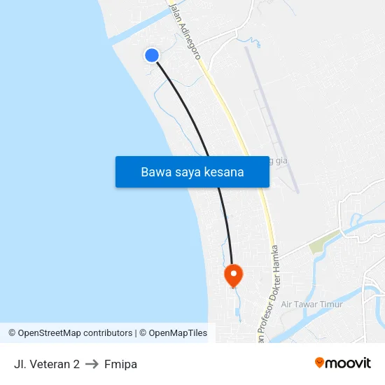 Jl. Veteran 2 to Fmipa map