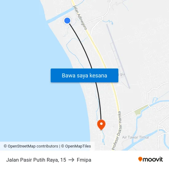Jalan Pasir Putih Raya, 15 to Fmipa map
