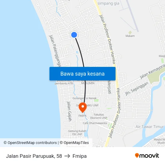 Jalan Pasir Parupuak, 58 to Fmipa map