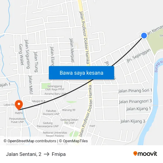 Jalan Sentani, 2 to Fmipa map