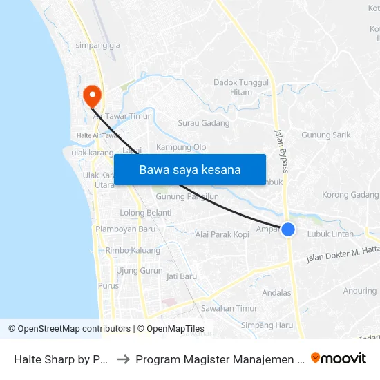 Halte Sharp by Pass to Program Magister Manajemen Unp map