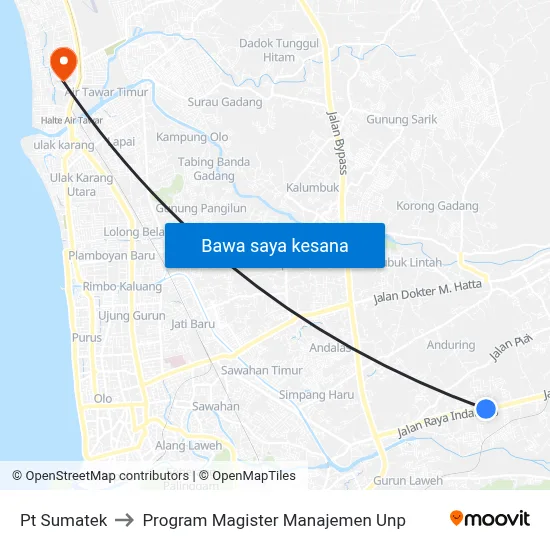 Pt Sumatek to Program Magister Manajemen Unp map