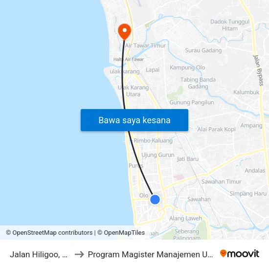 Jalan Hiligoo, 2c to Program Magister Manajemen Unp map