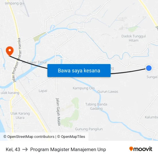 Kel, 43 to Program Magister Manajemen Unp map