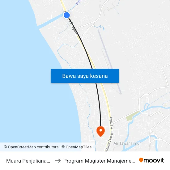 Muara Penjalianan, 36 to Program Magister Manajemen Unp map