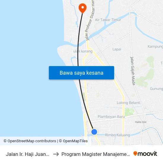 Jalan Ir. Haji Juanda, 2 to Program Magister Manajemen Unp map