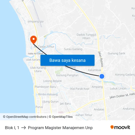 Blok I, 1 to Program Magister Manajemen Unp map