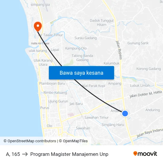 A, 165 to Program Magister Manajemen Unp map
