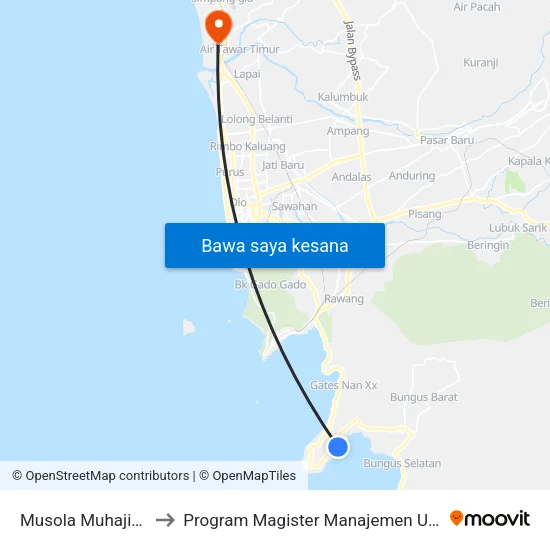Musola Muhajirin to Program Magister Manajemen Unp map