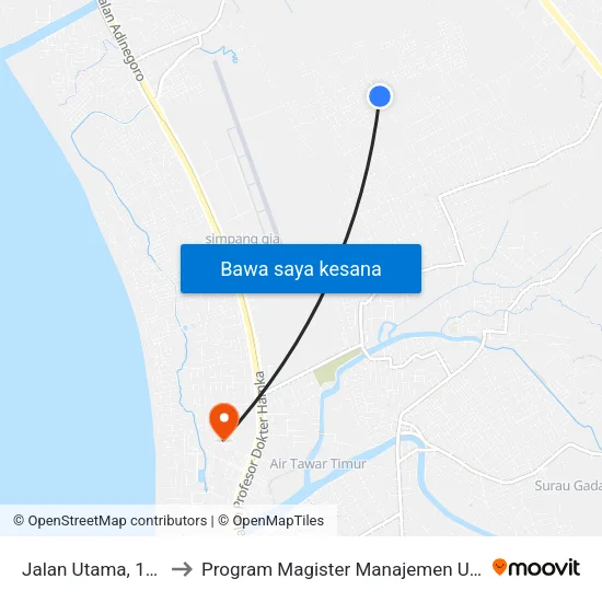 Jalan Utama, 184 to Program Magister Manajemen Unp map