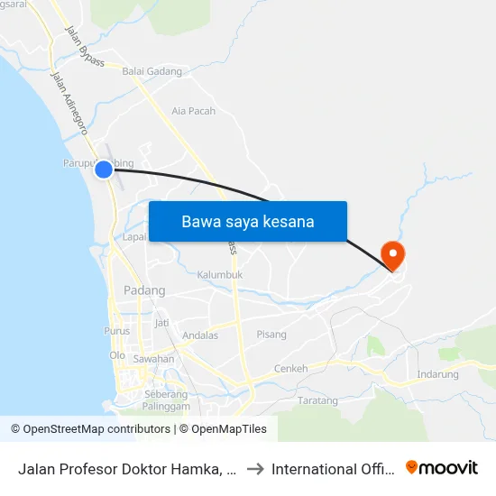 Jalan Profesor Doktor Hamka, 22 to International Office map