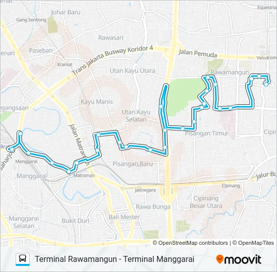 JAK86 Bus Line Map