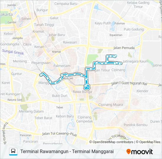 JAK86 Bus Line Map