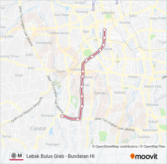 M Metro Line Map
