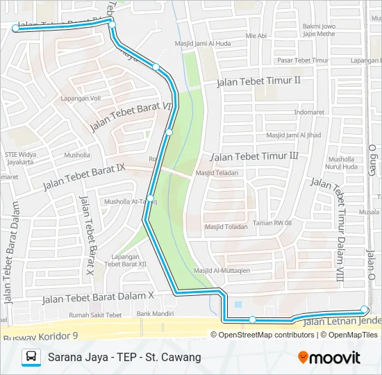 JAK43C Bus Line Map