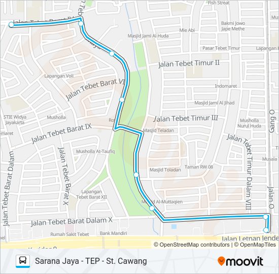 JAK43C Bus Line Map