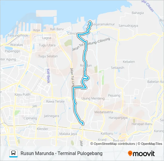 JAK110A Bus Line Map