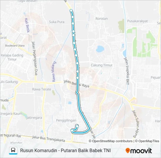JAK110B Bus Line Map