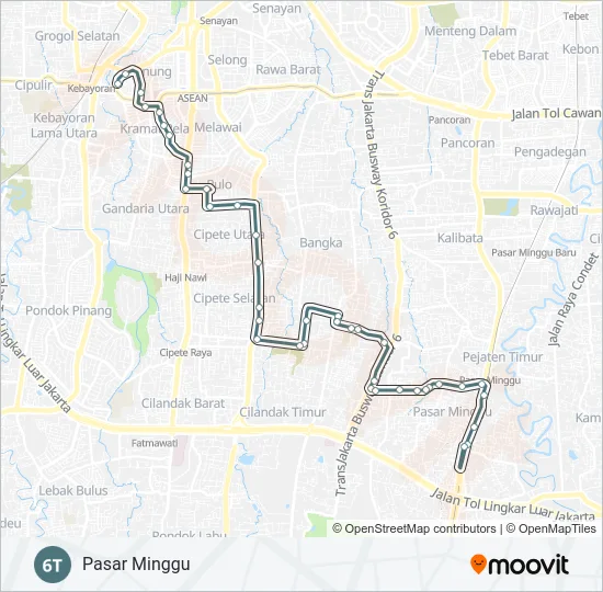 6T Bus Line Map