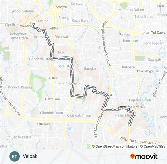 6T Bus Line Map