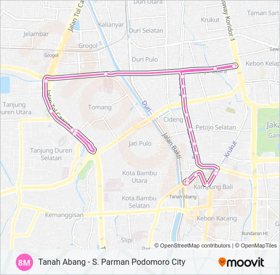 8M Bus Line Map