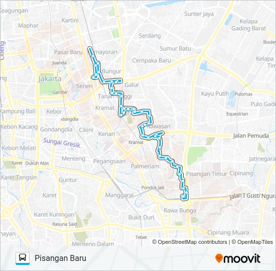 JAK23 Bus Line Map
