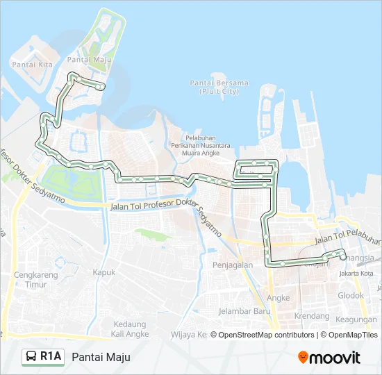 R1A Bus Line Map