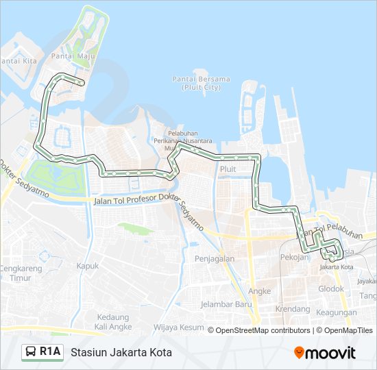 R1A Bus Line Map