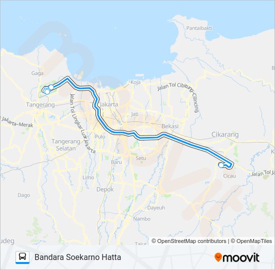 JAC LIPPO CIKARANG bis Peta Jalur
