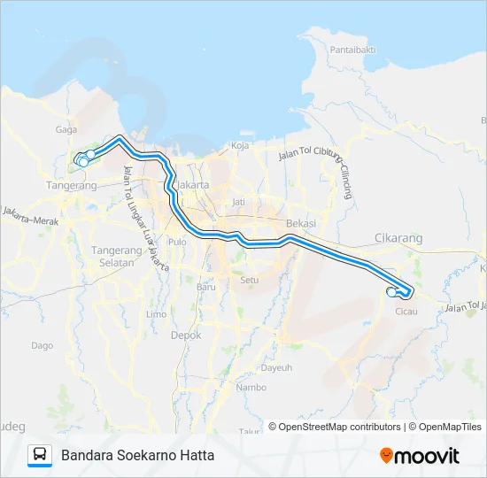 JAC LIPPO CIKARANG Bus Line Map