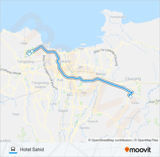 JAC LIPPO CIKARANG bis Peta Jalur
