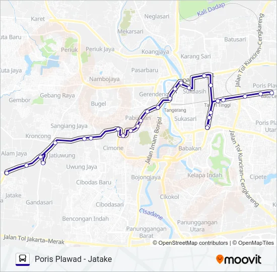 KORIDOR 1 Bus Line Map