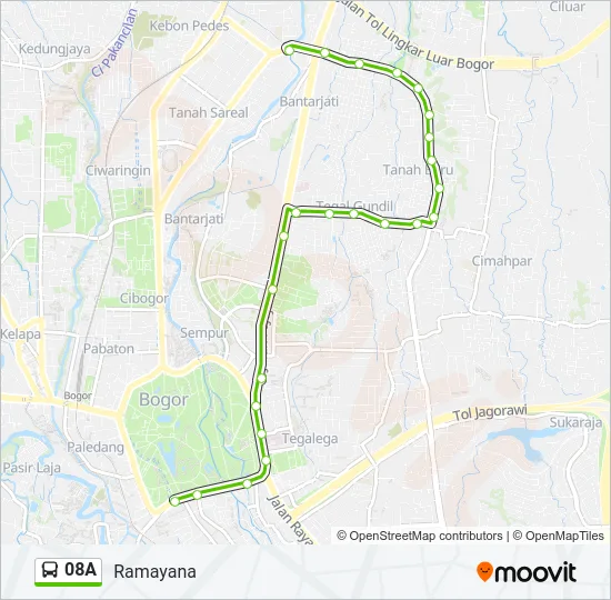 08A Bus Line Map