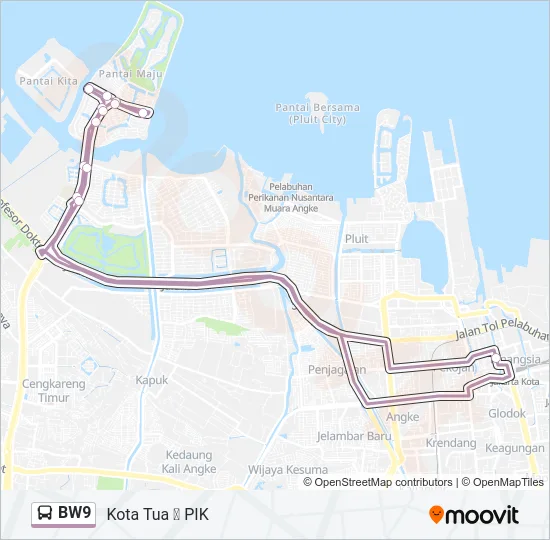 BW9 Bus Line Map