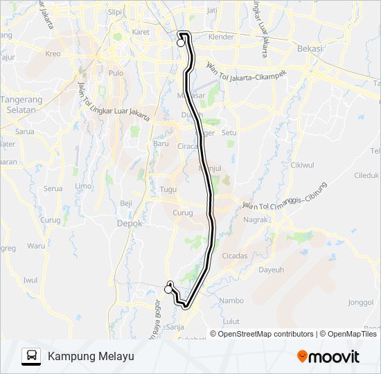 Rute Transjabodetabek: Jadwal, Pemberhentian & Peta - Kampung Melayu ...