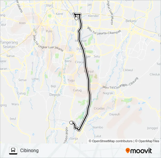 TRANSJABODETABEK Bus Line Map