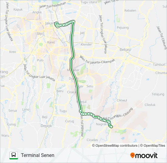 TRANSJABODETABEK Bus Line Map