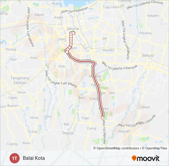 1T Bus Line Map