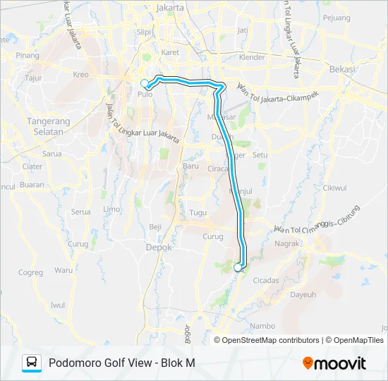 JRC PODOMORO GOLF Bus Line Map