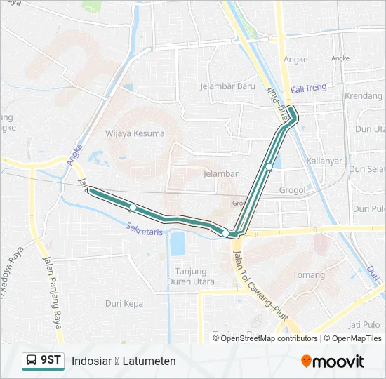 9ST Bus Line Map