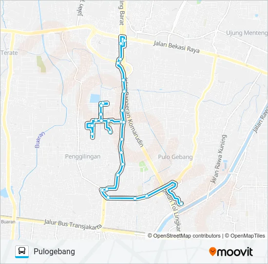 JAK100 Bus Line Map