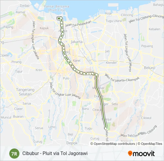 7R Bus Line Map