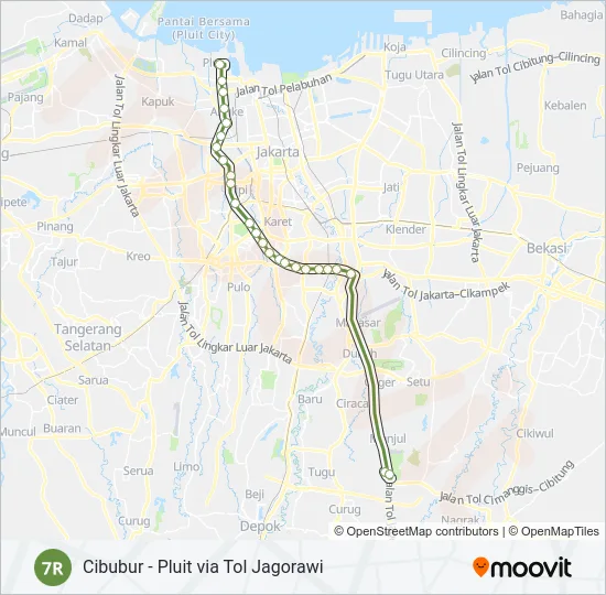 7R Bus Line Map