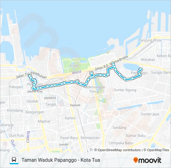 JAK118 Bus Line Map