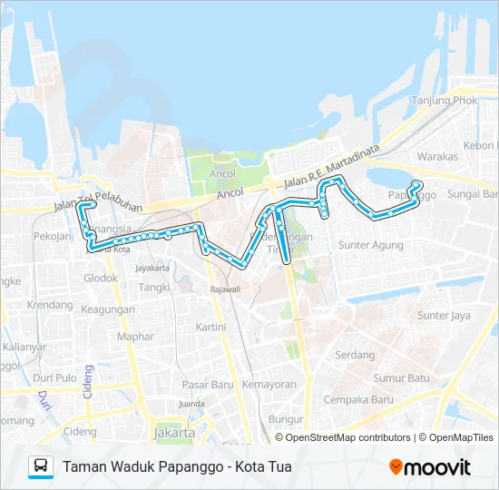 JAK118 Bus Line Map